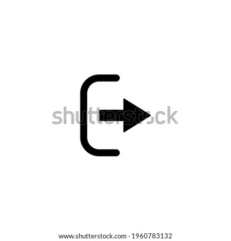 Logout icon. Exit icon symbol vector in trendy flat design
