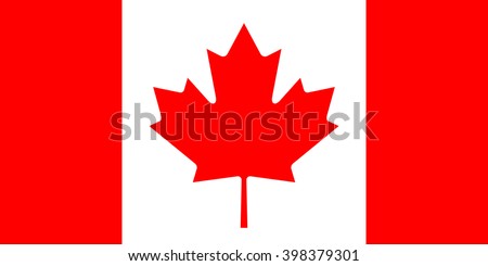Canada flag, official colors and proportion correctly. National Canada flag. Vector illustration. EPS10. 