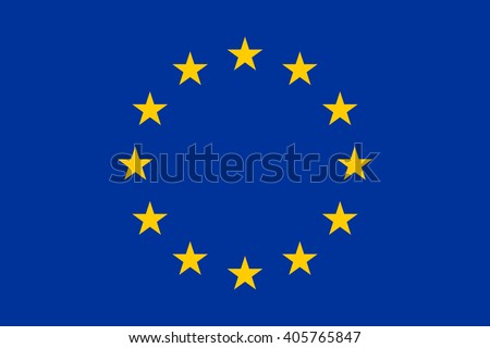 European union flag, official colors and proportion correctly. Vector illustration. EPS10.