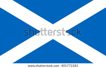 Flag of Scotland. Saint Andrew's Cross. Official colors and proportion correctly. National Scotland flag. Vector illustration. EPS10.