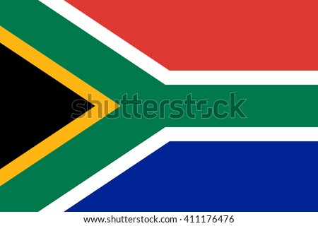 South Africa flag, official colors and proportion correctly. National South Africa flag. Flat vector illustration. EPS10.