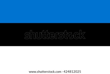 Estonia flag, official colors and proportion correctly. National Estonia flag. Flat vector illustration. EPS10.
