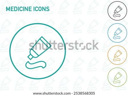 ointment, cream medicine, cream ointment, Medical icons and symbols minimal icon for medical and medicine icons