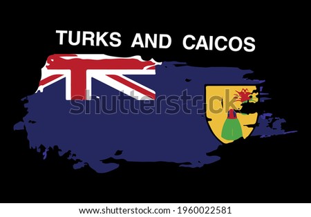 Turks and caicos distressed flag 