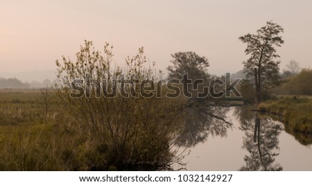 Similar – Image, Stock Photo Sunrise in the Teufelsmoor at the Hammerbrücke in Osterholz-Scharmbeck near Bremen