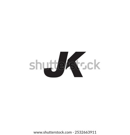 JK Logo Design Vector | Two Letter Logo