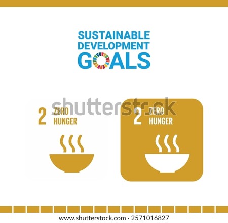 Sustainable Development Goal 2 - Zero Hunger Icon | SDG Goal 2