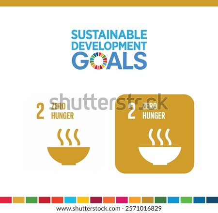 Sustainable Development Goal 2 - Zero Hunger Icon | SDG Goal 2