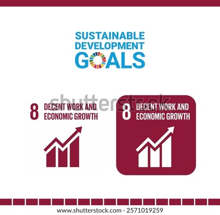 Sustainable Development Goal 8 - Decent Work and Economic Growth Icon