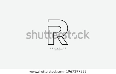 Alphabet letters Initials Monogram logo PR RP P R Imagine de stoc © 