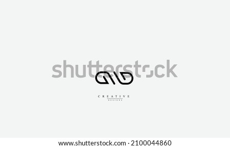 Alphabet letters Initials Monogram logo ad da a d  Stok fotoğraf © 