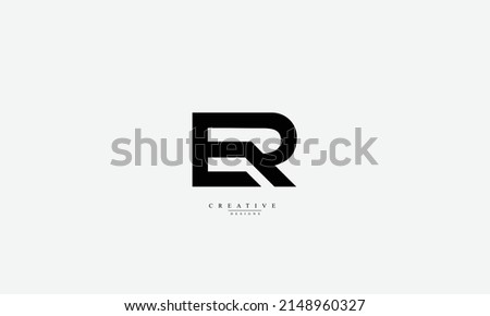 Alphabet letters Initials Monogram logo ER RE E R Stock fotó © 