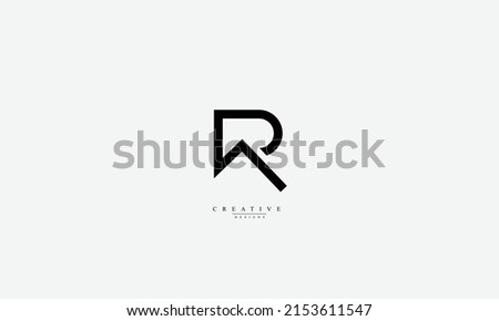 Alphabet letters Initials Monogram logo PR RP P R