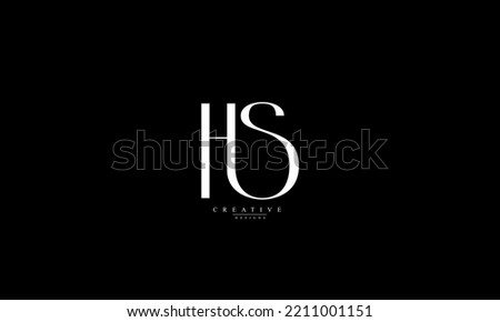 Alphabet letters Initials Monogram logo HS SH H S Stock fotó © 
