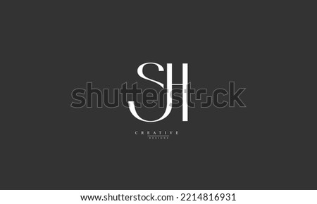 Alphabet letters Initials Monogram logo SH HS S H Stock fotó © 