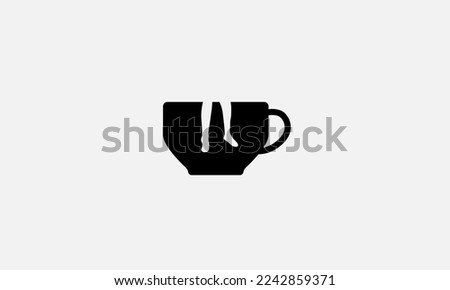 melancholia Coffee cup vector logo design