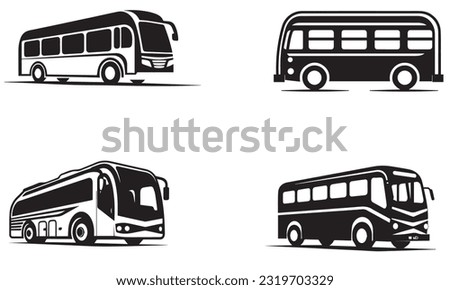 Transport Buses logo flat icon