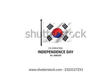 Independence day south korea national flag vector design