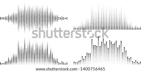 Abstract equalizer element with dotted lines of the channels