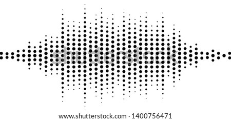 Abstract equalizer element with dotted lines of the channels