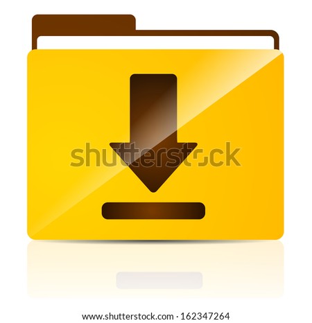 Download button, folder