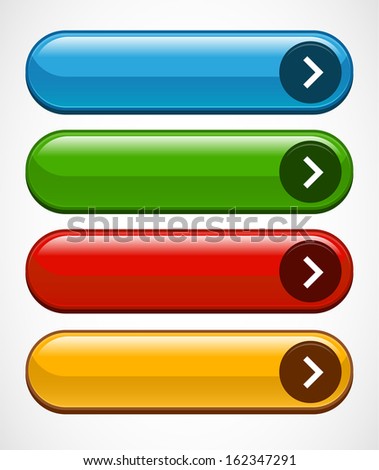 Stylized buttons, bars or banners