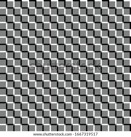 Offset squares seamlessly repeatable geometric pattern. Emboss, indent squares pattern. op-art background, texture