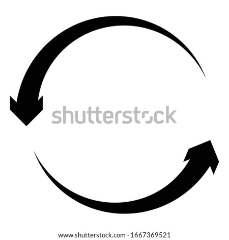 Left circular, circle arrow. Counter-clockwise rotate, twirl, twist or spin, vortex, whirlpool concept arrow. Radial pointer, cursor