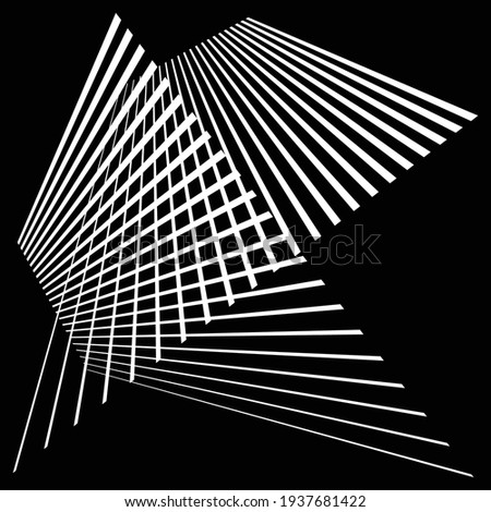 Abstract grid, mesh. Lattice, grating, grill in 3D perspective