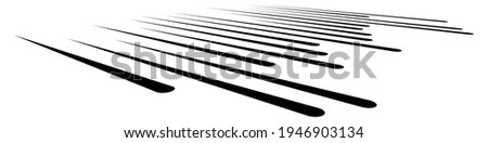 Parallel straight lines, stripes in 3d perspective