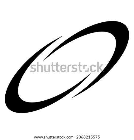 Abstract shape, symbol, icon with oval, ellipse element