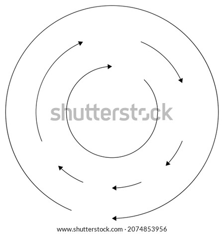 Spinning circular, circle arrows element