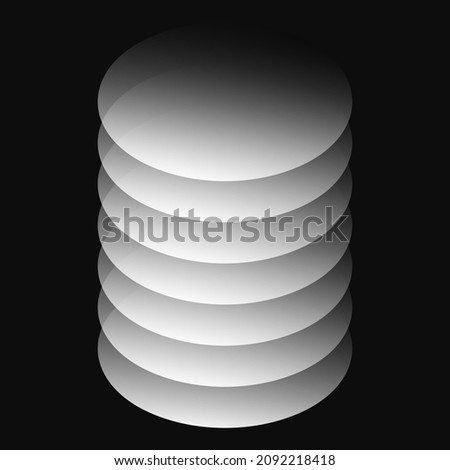 Stacked tower abstract server, HDD, hosting or building construction icon