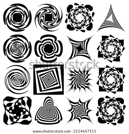 Abstract op-art element. Optical, visual art, artistic element illustration