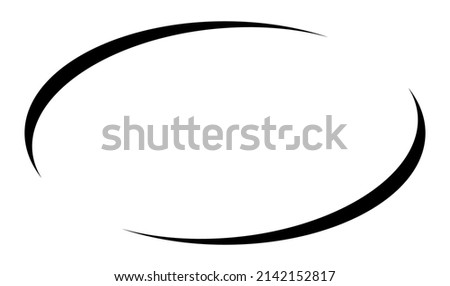 Ellipse, oval frame, border. Oval banner, tag and label element
