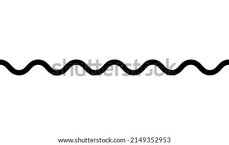 Horizontally repeatable wavy, waving, wave, billowy and zig-zag line, stripe Stock foto © 