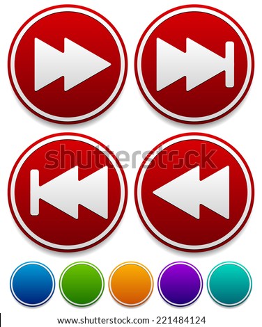 Arrow buttons - fastforward, rewind buttons