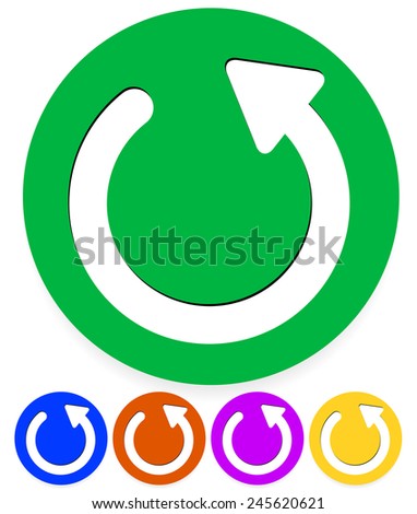 Circle, circular arrow icons.