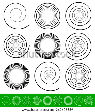 Vector Spiral Set - 262626869 : Shutterstock