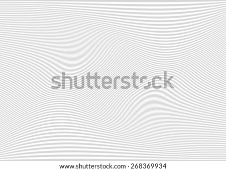 Horizontal lines / stripes pattern or background with wavy, curving distortion effect. Bending, warped lines. Light gray version. Сток-фото © 