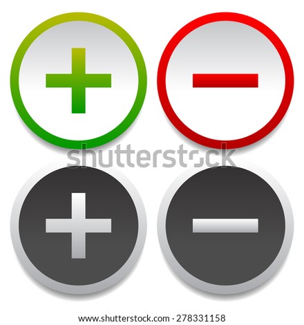 Plus and minus signs, symbol s