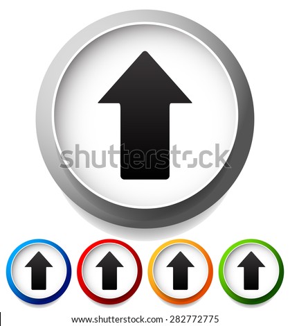 Colorful icons with up arrows, upward pointing arrows.