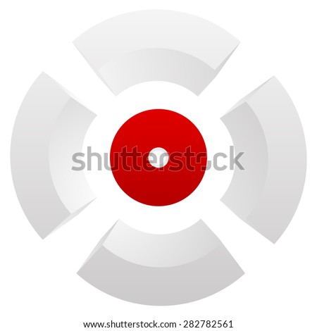 Abstract cross hair, target mark or reticle vector icon. 