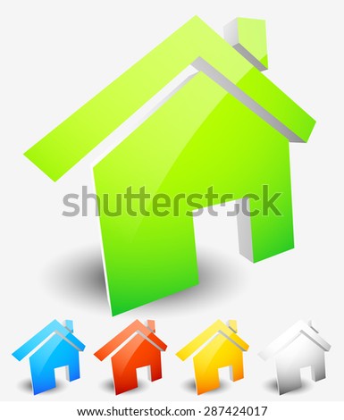 House icons. Home, house, residential building, homepage icons. Vector graphics.