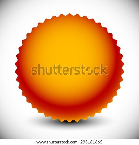 Starburst, price flash shape isolated on white with radial gradient fill.