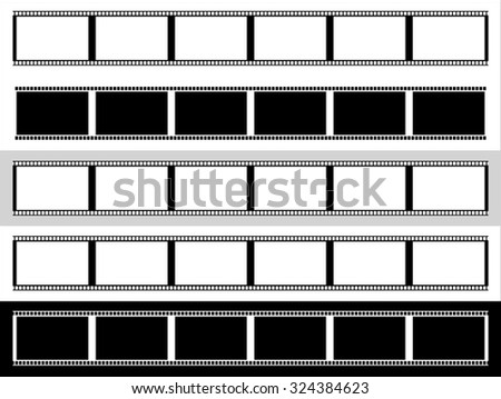 Film strip vector graphics for photography concepts