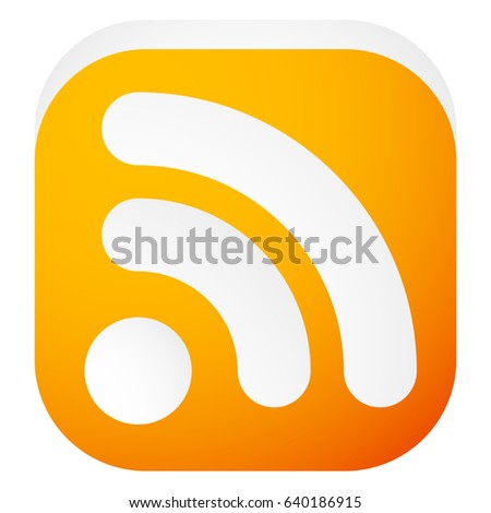 Generic signal or RSS feed icon. Symbol for syndication, wireless communication concepts