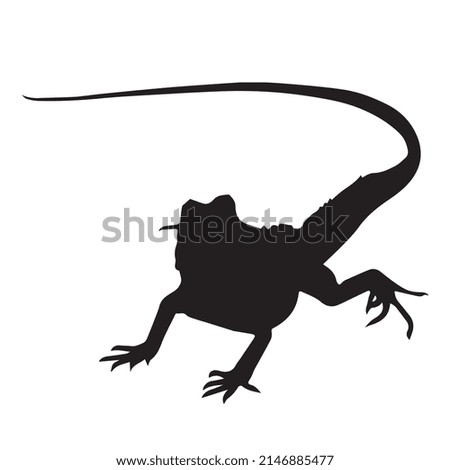 Vector illustration of lizard silhouette