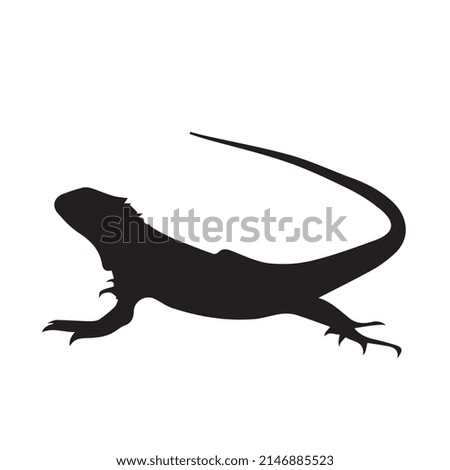 Vector illustration of lizard silhouette