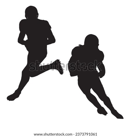 American Football Player Vector Silhouette